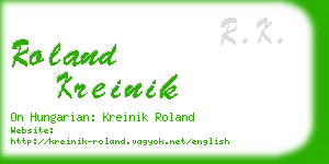 roland kreinik business card